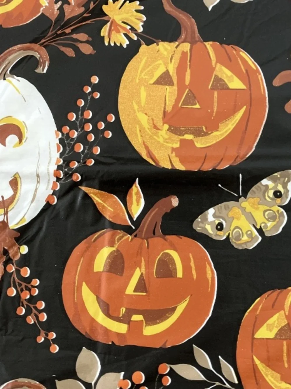 Halloween Table Cloth 60 x 84 Spill Proof Pumpkin Fall Table Cover Holiday Leaf